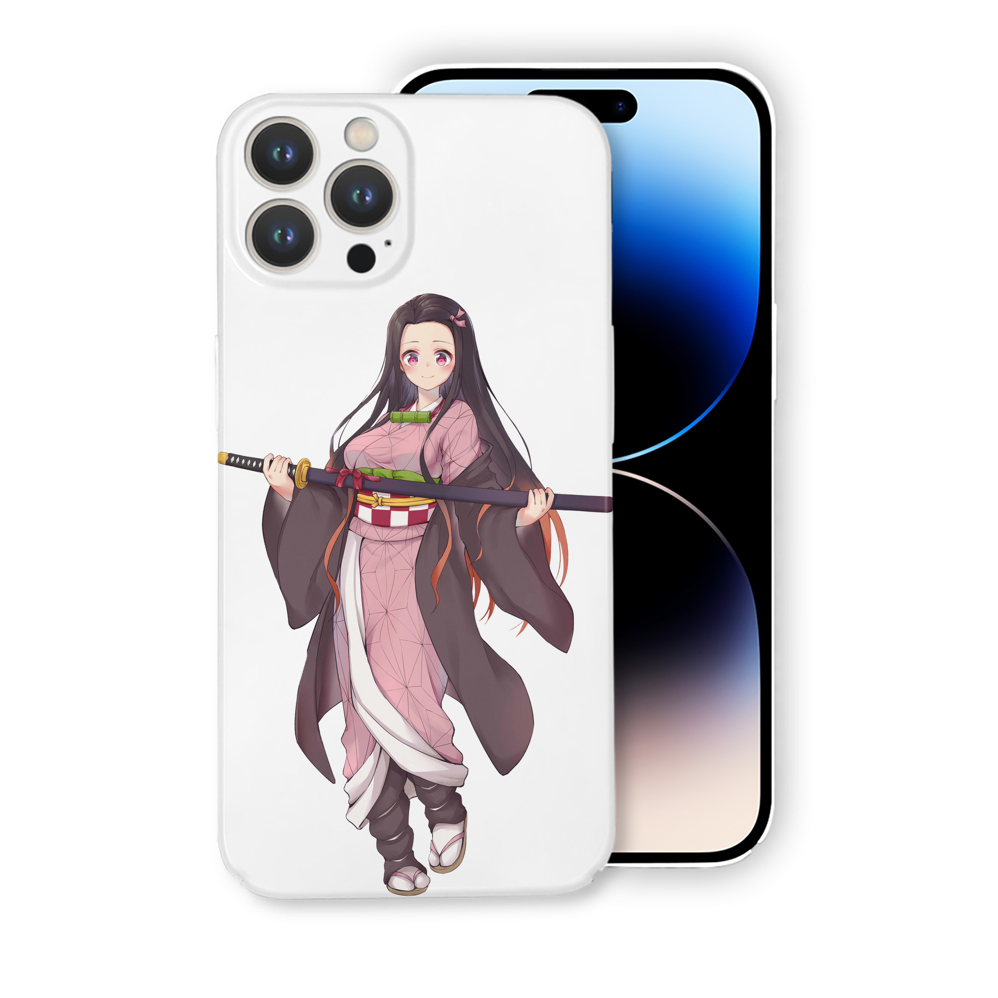 （画像用） 鬼滅の刃（きめつのやいば）竈門 禰󠄀豆子／かまど ねずこ Kamado Nezuko 【iPhone 14シリーズ対応】ハードケース